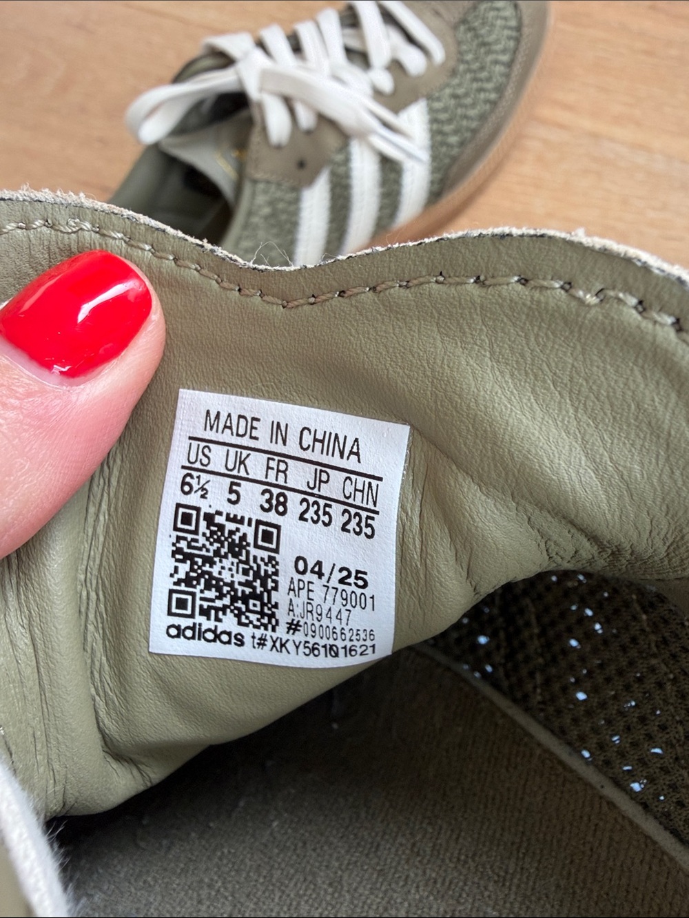 Women’s Adidas Olive Green Samba Woven Sneakers size 6.5 - Picture 11 of 13